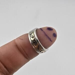 P Skeets Navajo Sterling Silver 14K Gold Kokopelli Band Ring Southwest Size 5.5